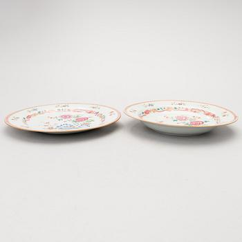 TALLRIKAR, 12 st, porslin, Kina 1700-tal.