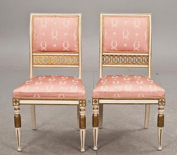 SOFFA och STOLAR, ett par, sengustaviansk stil, tidigt 1900-tal.
