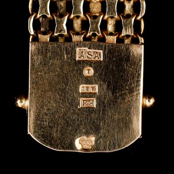 ARMBAND, 18k guld, Sverige, 1965. Vikt ca26g.