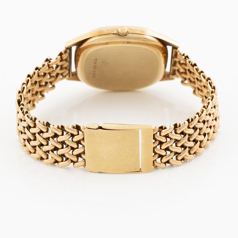 Certina, 14K gold, chain in 18K gold, 33.5 mm.