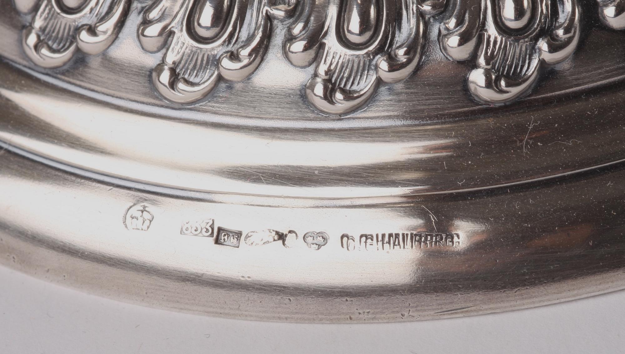 LOCKPOKAL, silver, barockstil, C.G Hallberg import.