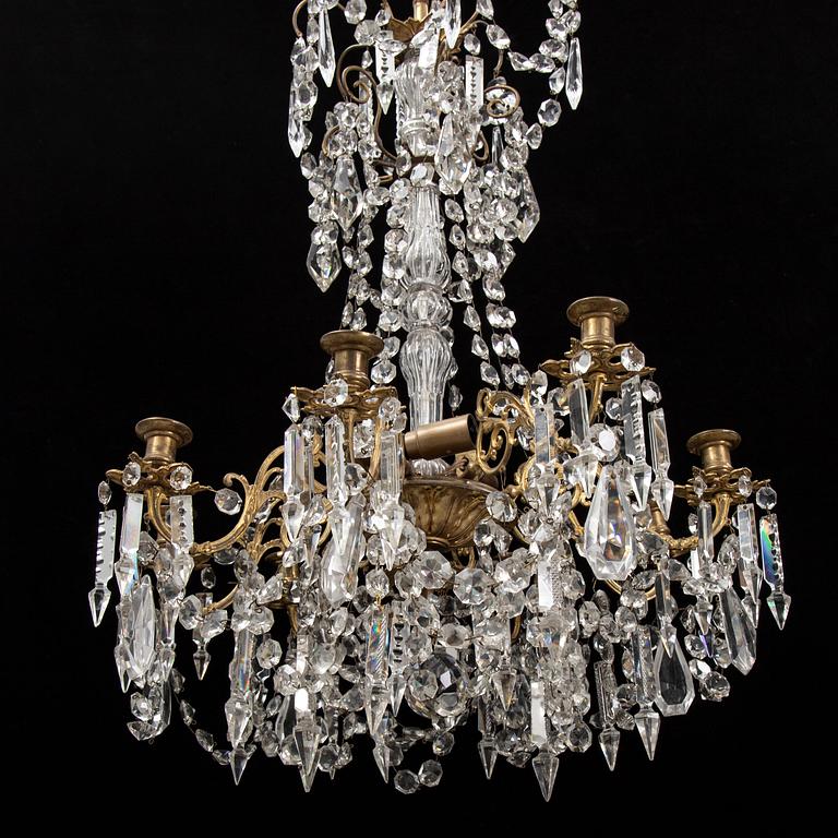 Ljuskrona, oscariansk, omkring 1900.