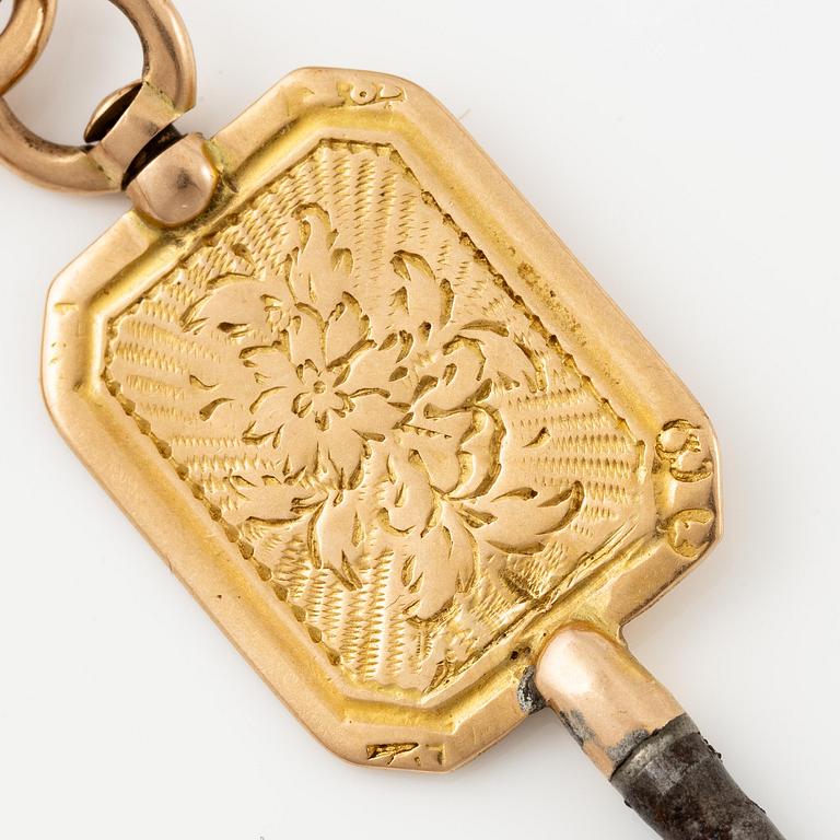 A gold pocketwatch by P. Ramstesdt (watchmaker in Stockholm 1782-1801), 1786.