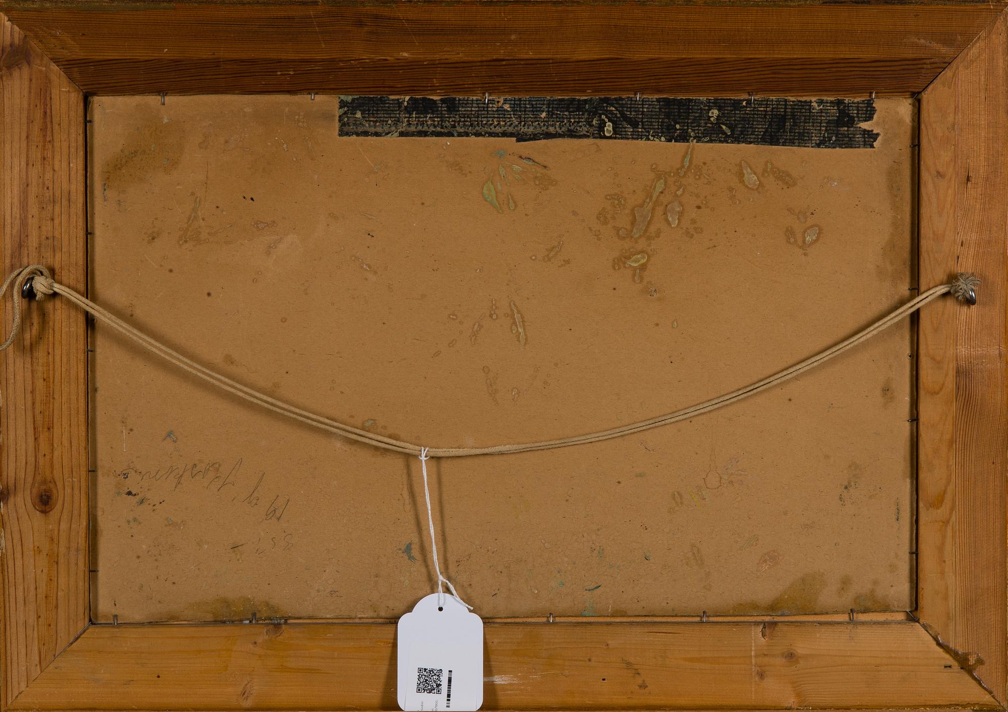 OIDENTIFIERAD KONSTNÄR, olja på kartong, osignerad, sekelskiftet 1800/1900.