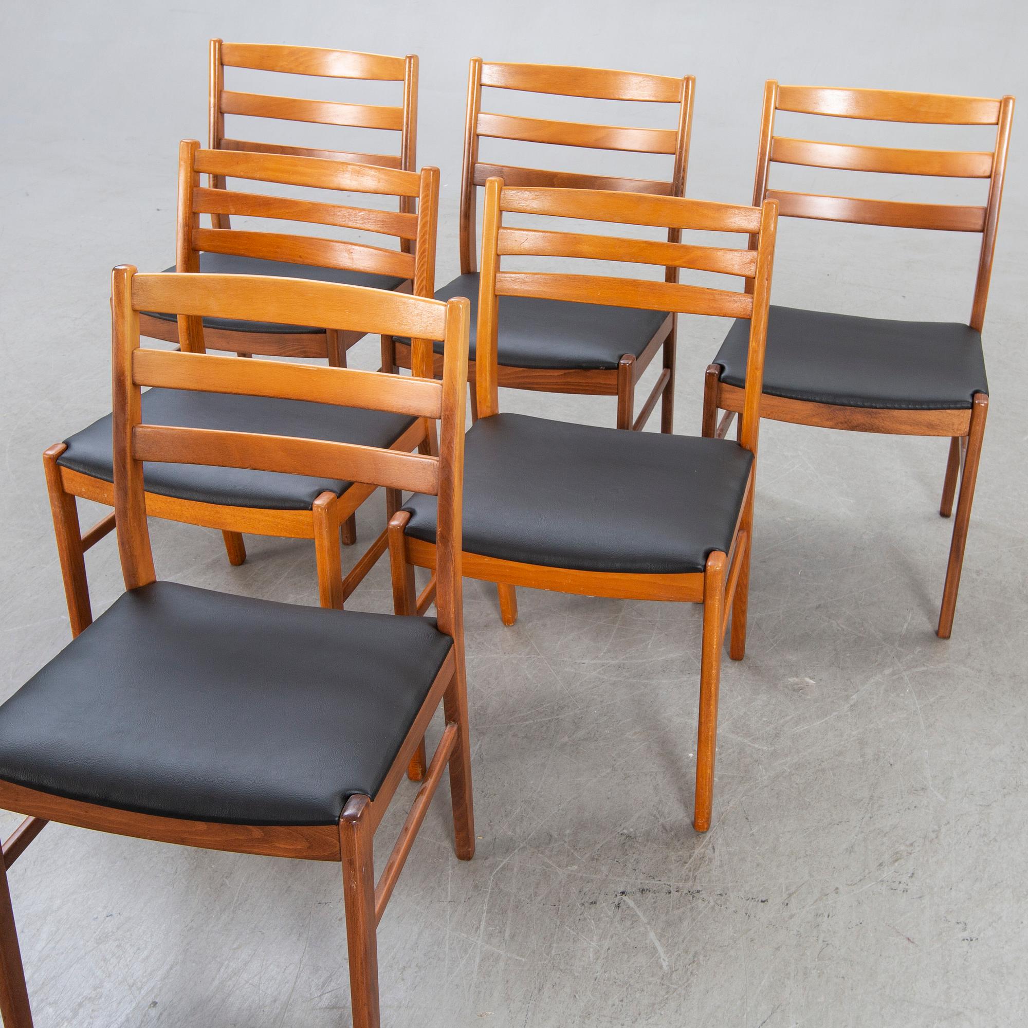 Stolar, 4 plus 2 st, Sverige, 1960-tal.