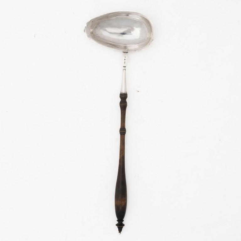 A Swedish silver soup ladle, mark of Georg Niclas Hallberg, Visby, active 1831-1862.