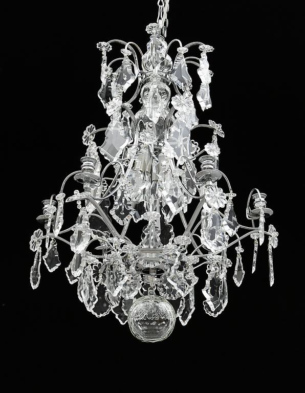 LJUSKRONA, barockstil, 1900-/2000-tal. Höjd ca 77 cm.
