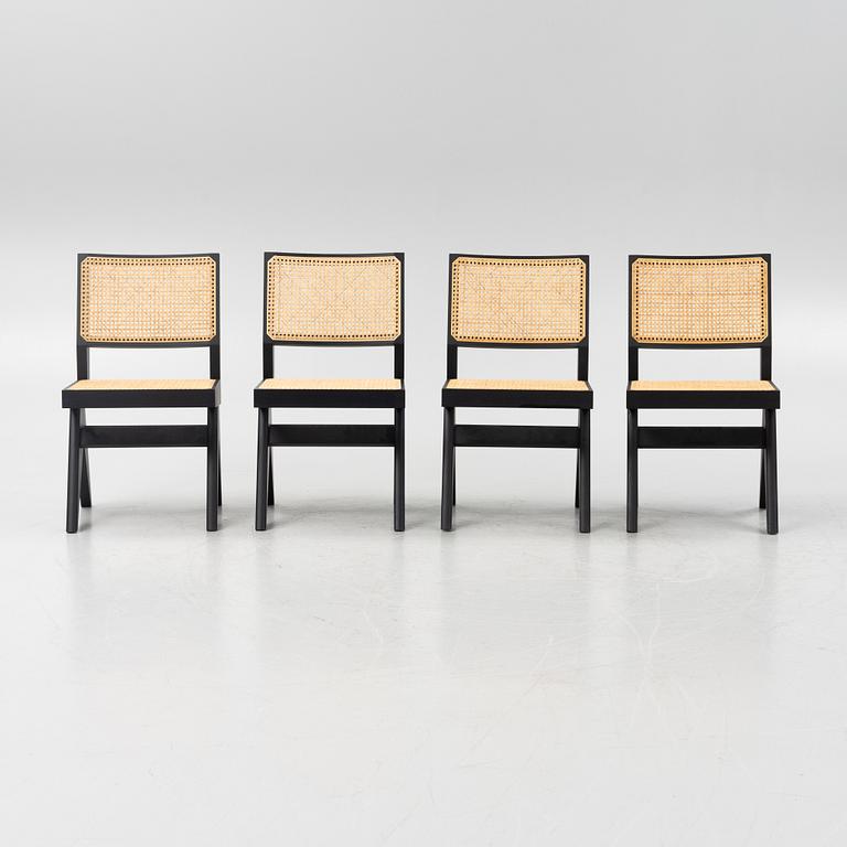 Pierre Jeanneret, four '005 Capitol Complex' chairs, Cassina.