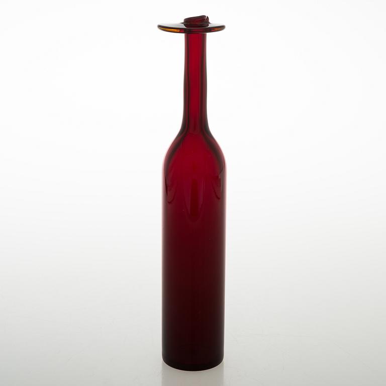 OIVA TOIKKA,a bottle signed Oiva Toikka Nuutajärvi 397/2000.