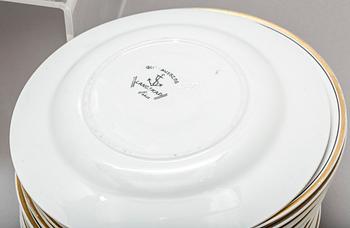 MATSERVIS, 58 delar, opak, Wilhelm Kåge, "Landskap", Gustavsberg.