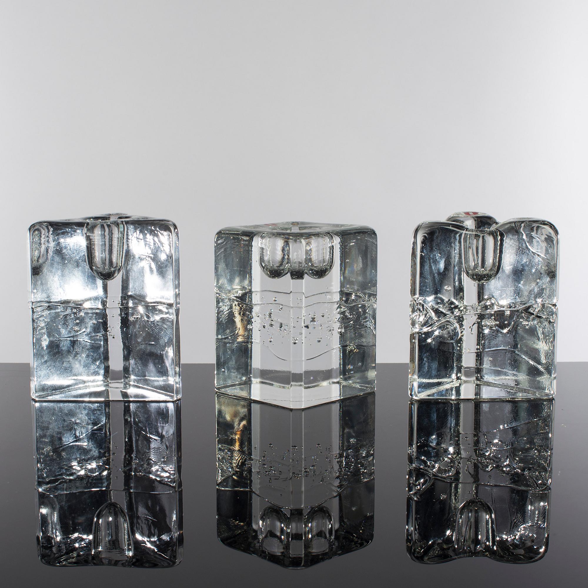 LJUSSTAKAR, 7 st, glas, "Arkipelago", Iittala, 1900-talets fjärde kvartal.