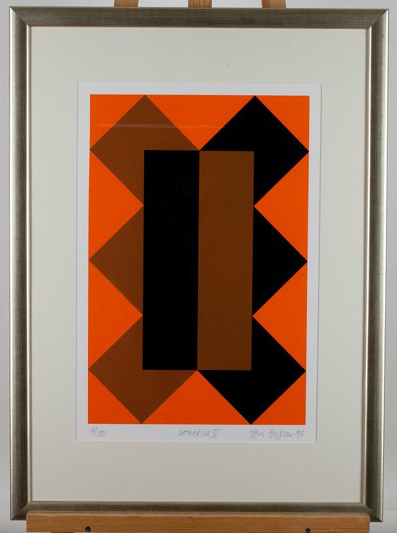 PAUL OSIPOW, serigrafi, signerad och daterad -90, numrerad 18/100.