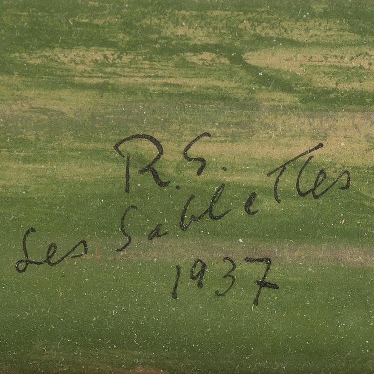 RAGNAR SANDBERG, watercolour & gouache, signed and dated Les Sablettes 1937.