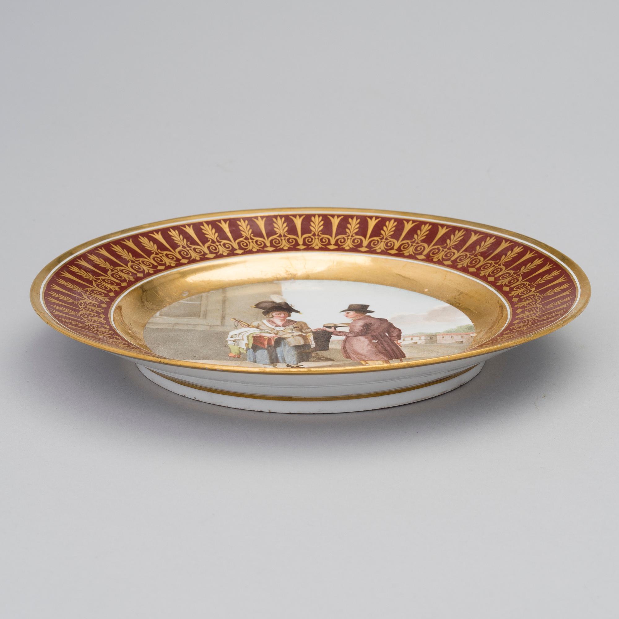 RYSK PORSLINSTALLRIK, Kejserliga Porslinsfabriken 1809-1816, Gurievs servis, Alexander I:s tid.