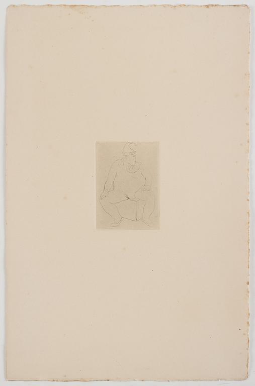 Pablo Picasso, "Le Saltimbanque au Repos", from: La suite des Saltimbanques.