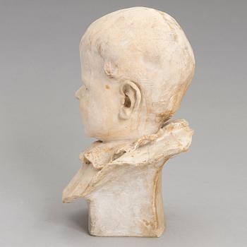 ROBERT STIGELL, gipsbyst, signerad och daterad 1901.