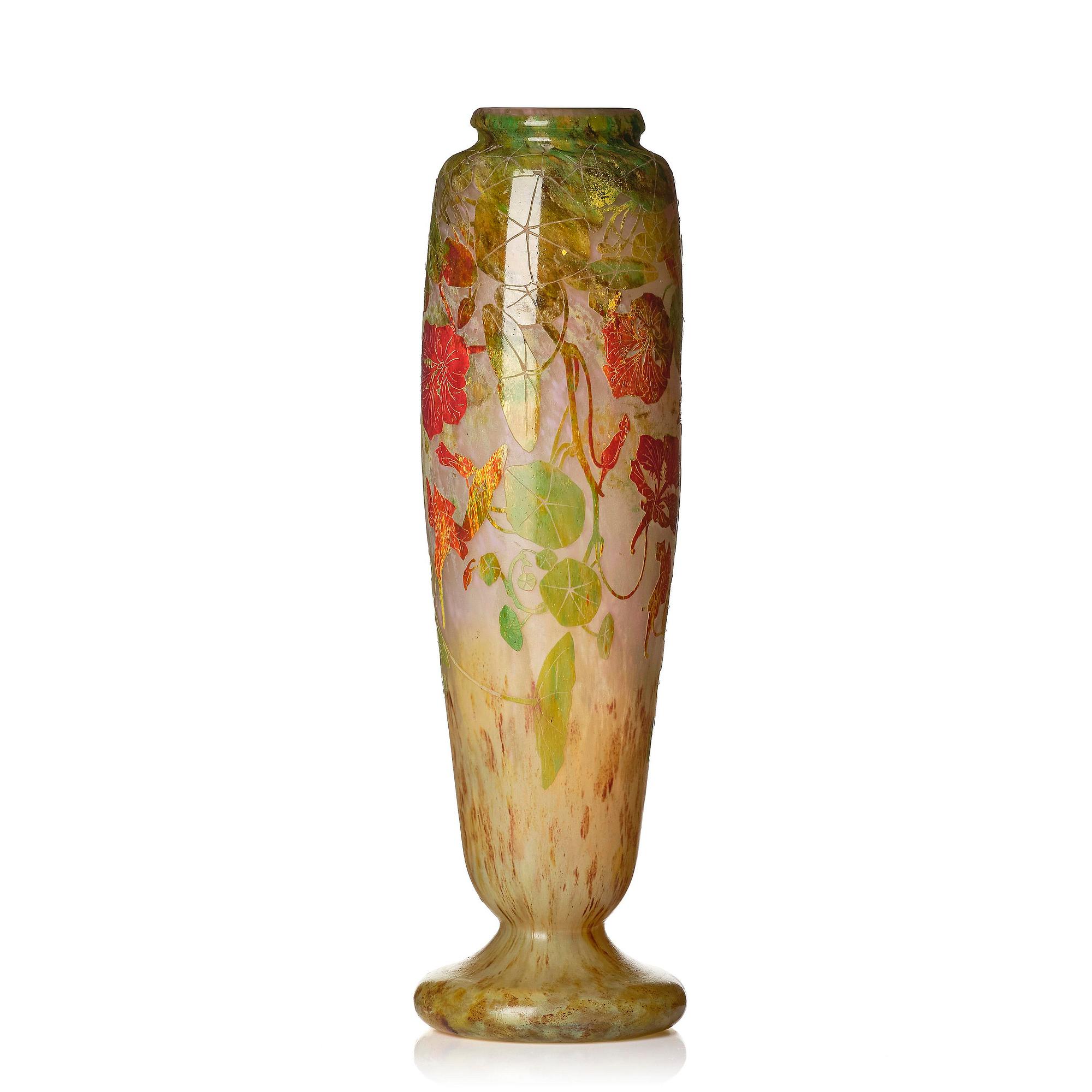 Daum Frères, an Art Nouveau cameo glass vase, Nancy, France.