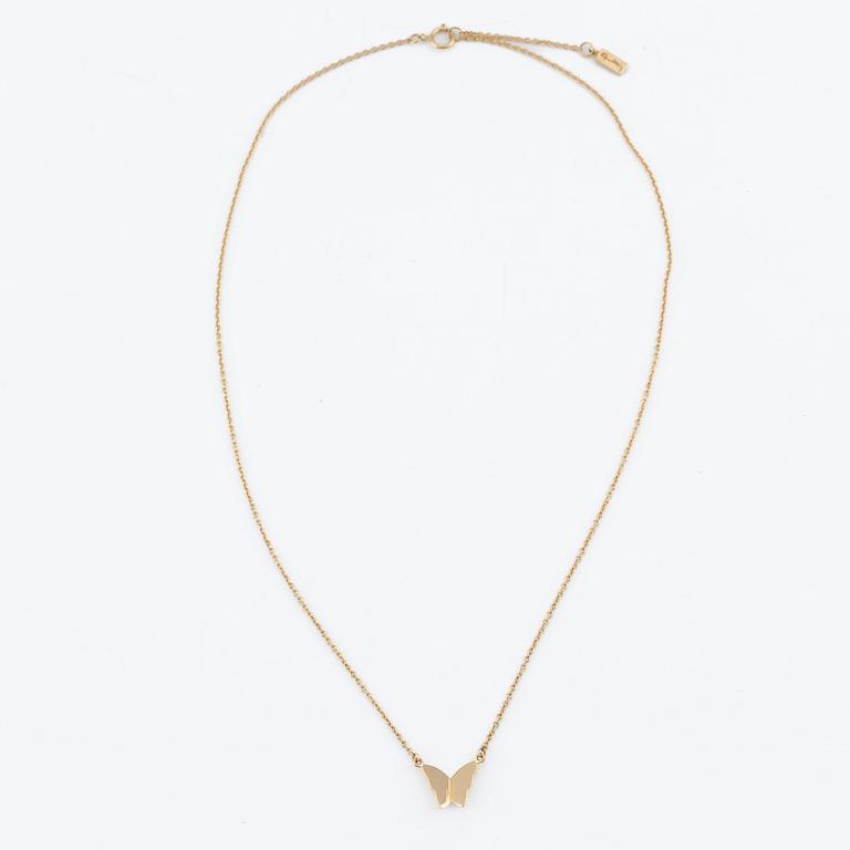Efva Attling, collier, 18K guld, "Miss Butterfly".