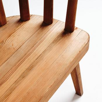 Axel Einar Hjorth, a stained pine 'Utö' sofa, Nordiska Kompaniet, Sweden 1930s.