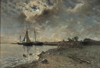 Johan Ericson, Boats in Moonlight.