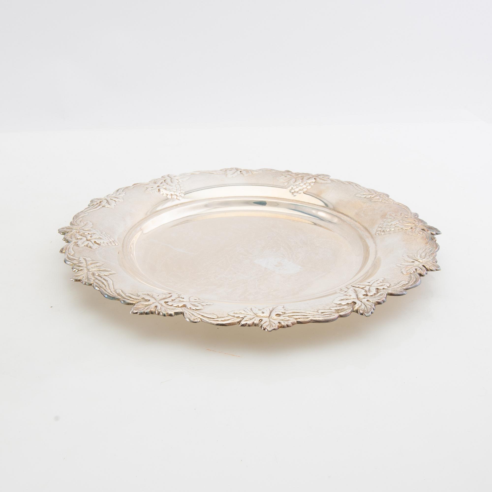 Trays 3 pcs of nickel silver, first half of the 20th century.