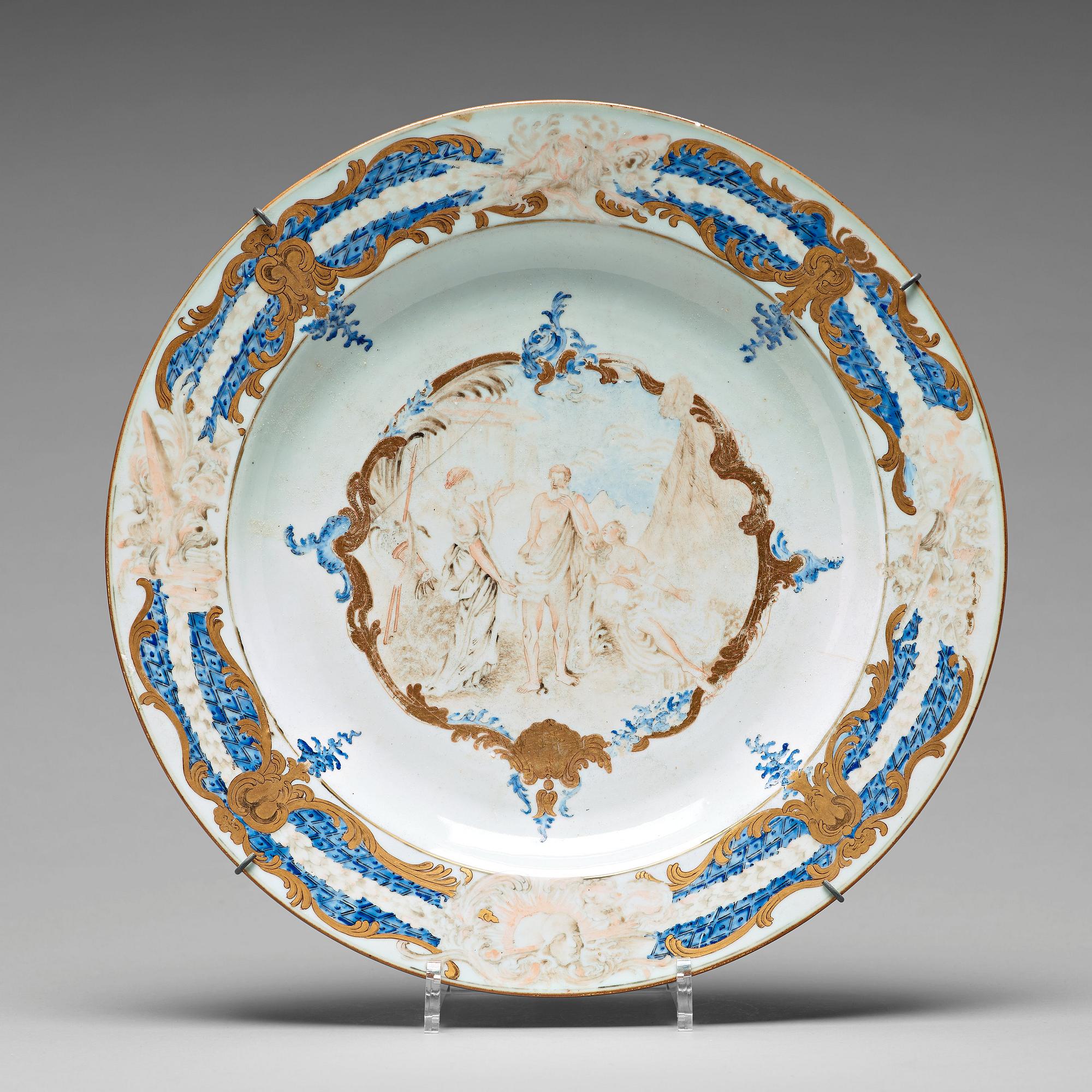 FAT, porslin. Qingdynastin, Qianlong (1736-95).