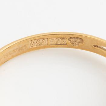 Ring, six pieces, 18K gold with, among other things, pearls and rose-cut diamond.