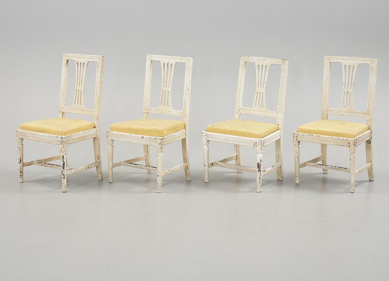 STOLAR, 4 st, gustaviansk, Lindome, omkring 1800-tal.