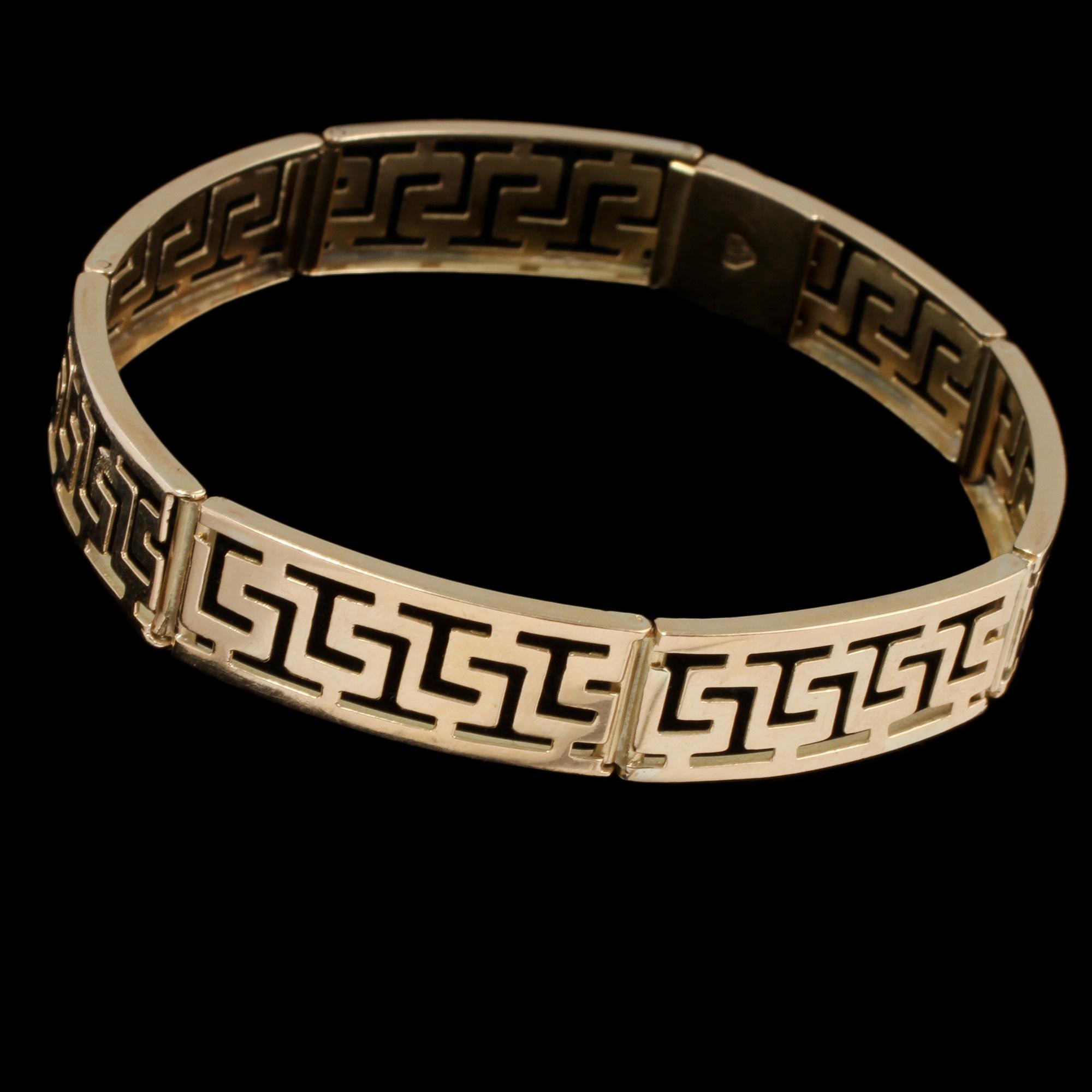 ARMLÄNK, 18k guld, utländska stämplar. Vikt 18 g.