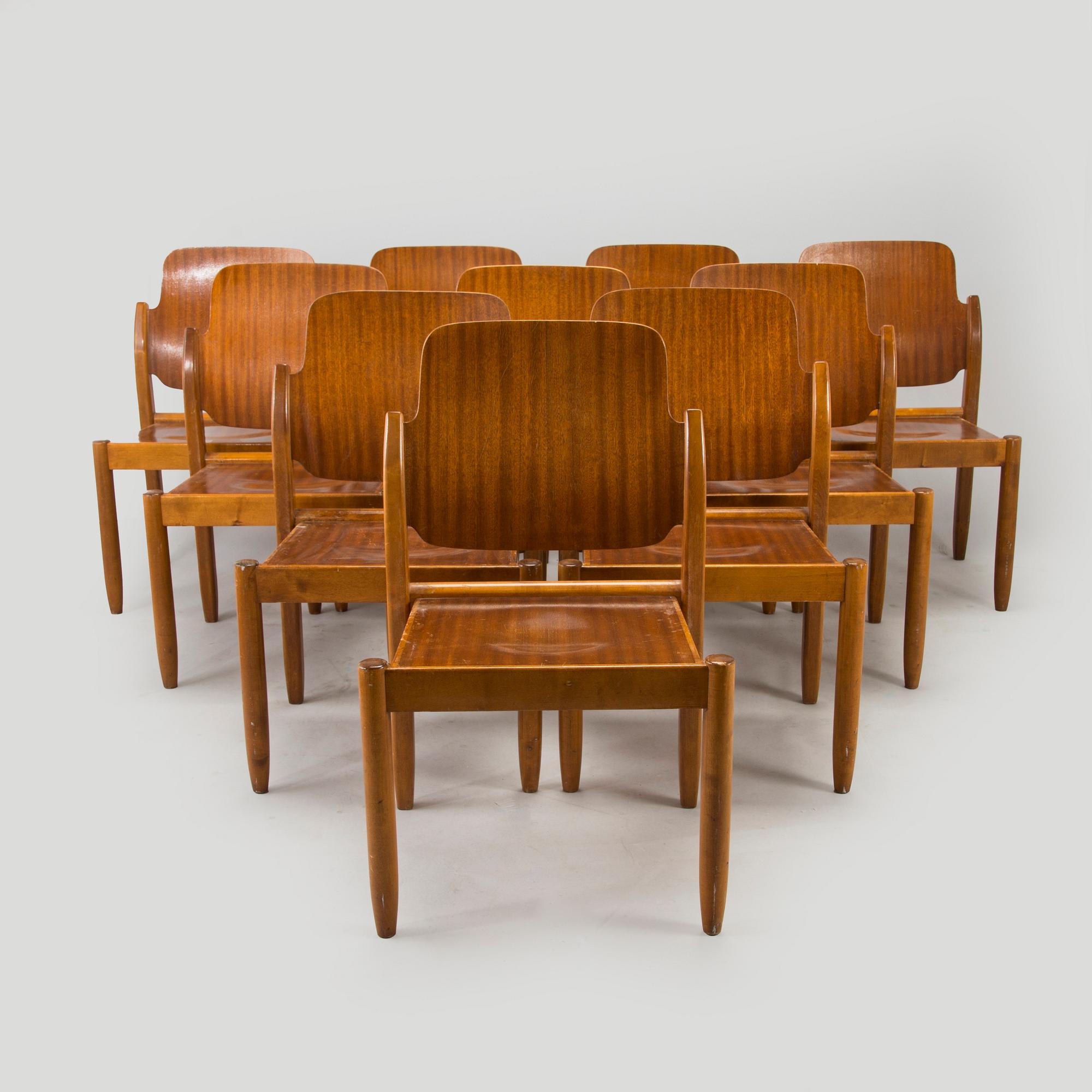 Gunnar Eklöf, Ten 1953s 'Åkerbloms chairs for Asko.