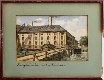 FRITZ LINDSTRÖM, 10 st, akvareller, signerade.