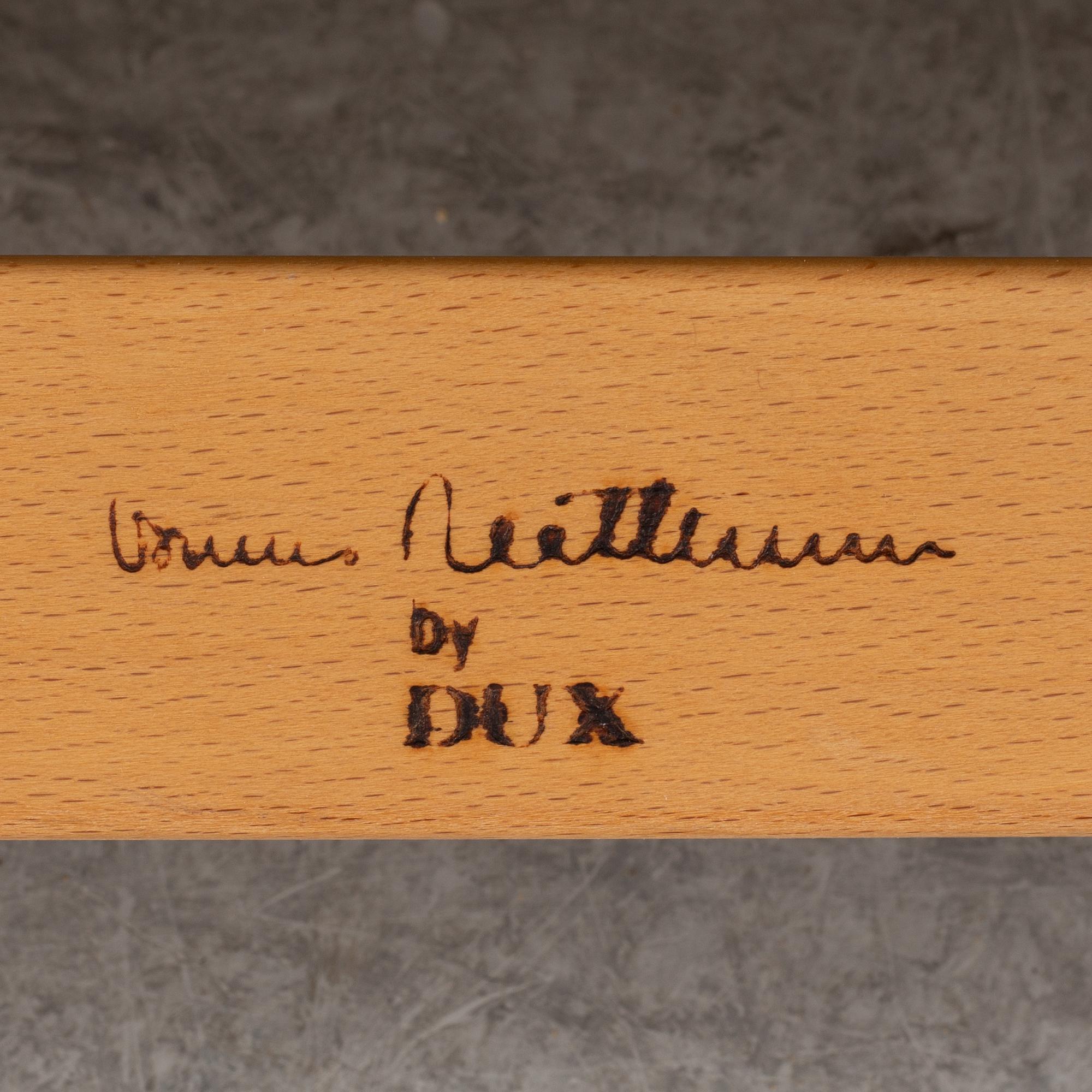 Bruno Mathsson, fåtölj med fotpall, "Pernilla", Dux.