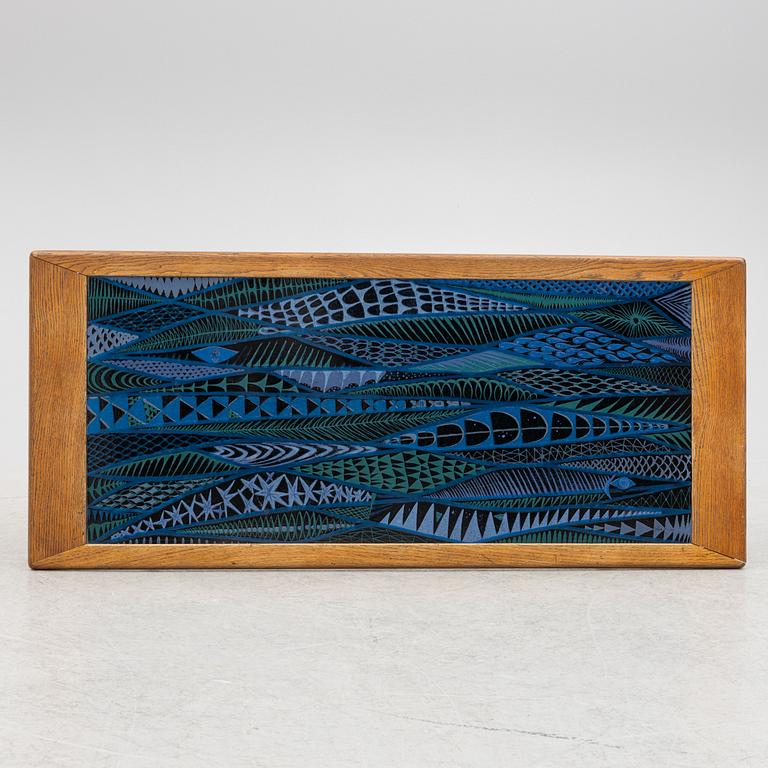 Stig Lindberg & David Rosén, coffee table, "Waves" from the Nordiska Kompaniet "Futura" series. 1954.