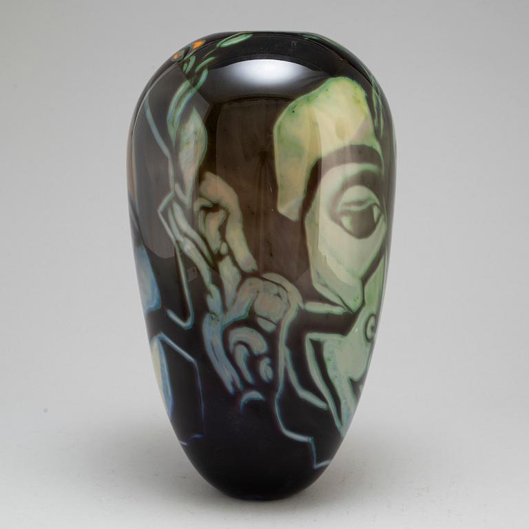 EVA ENGLUND, a 'graal' glass vase, Muraya 1990.