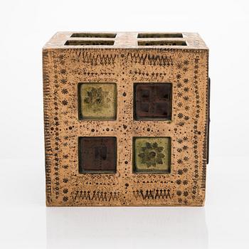 Rut Bryk, a sculpture / ceramic cube 'Chimney' signed BRYK.