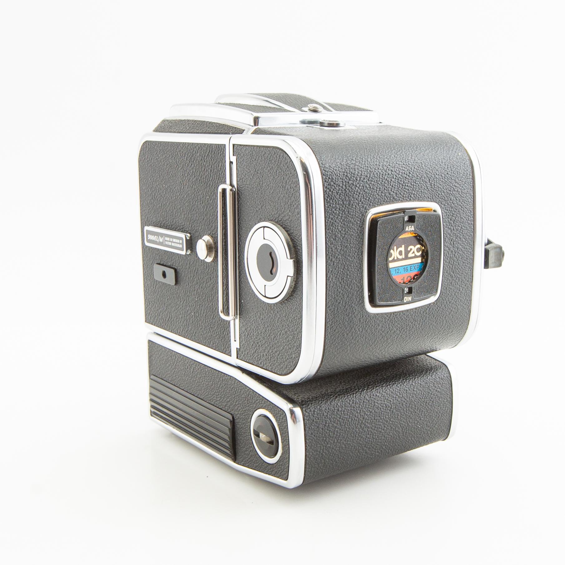 Kamera Hasselblad 500 EL/M kamerahus och objektiv.