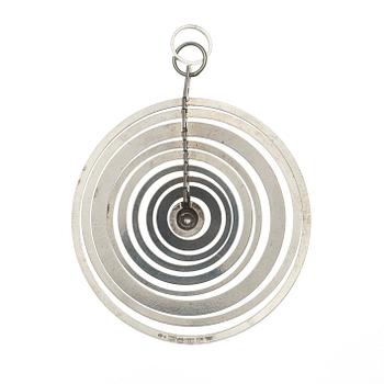 A Tapio Wirkkala sterling pendant 'Silver Moon', Nils Westerback, Finland 1974.