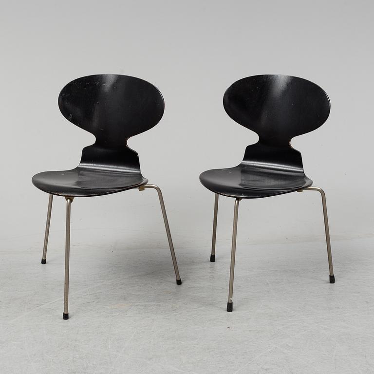 Eight 'Ant' chairs by Arne Jacobsen for Fritz Hansen.