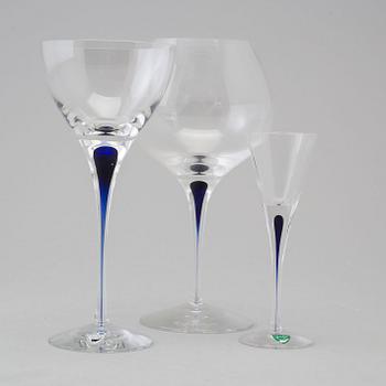 A 232 'Intermezzo' glass service by Erika Lagerbielke, Orrefors, second half of ght 20th century.