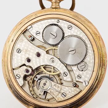 Pocket watch, 14K gold, 51.5 mm.