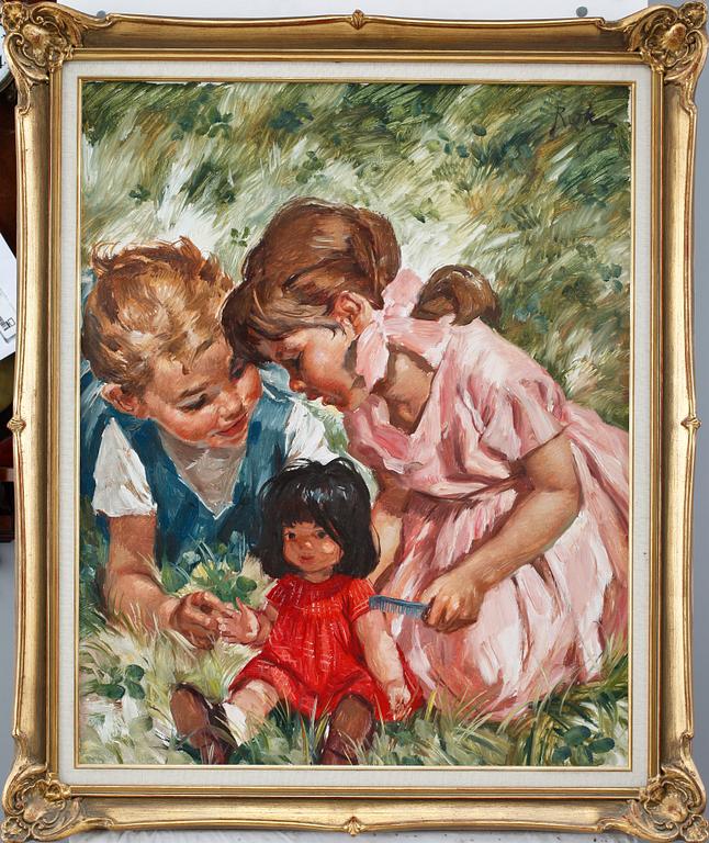 CHARLES ROKA, olja på duk, sign.