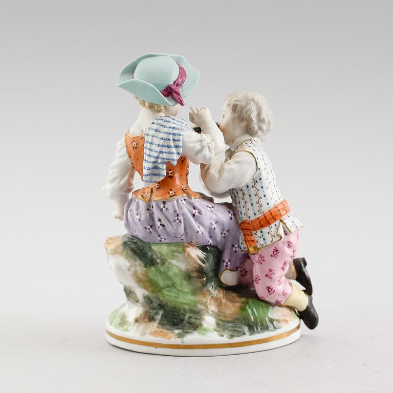 FIGURGRUPP, porslin, Berlin, 1900-talets första hälft.
