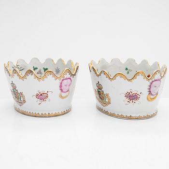 Two porcelain bowls/washing bowls, circa 1900.