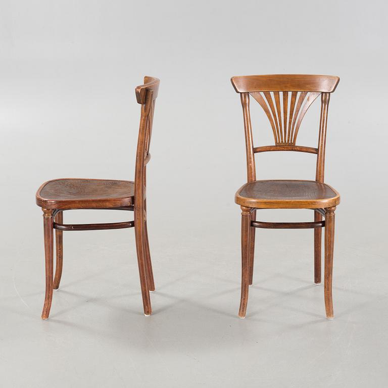 THONET, stolar, ett par, 1900-talets början.