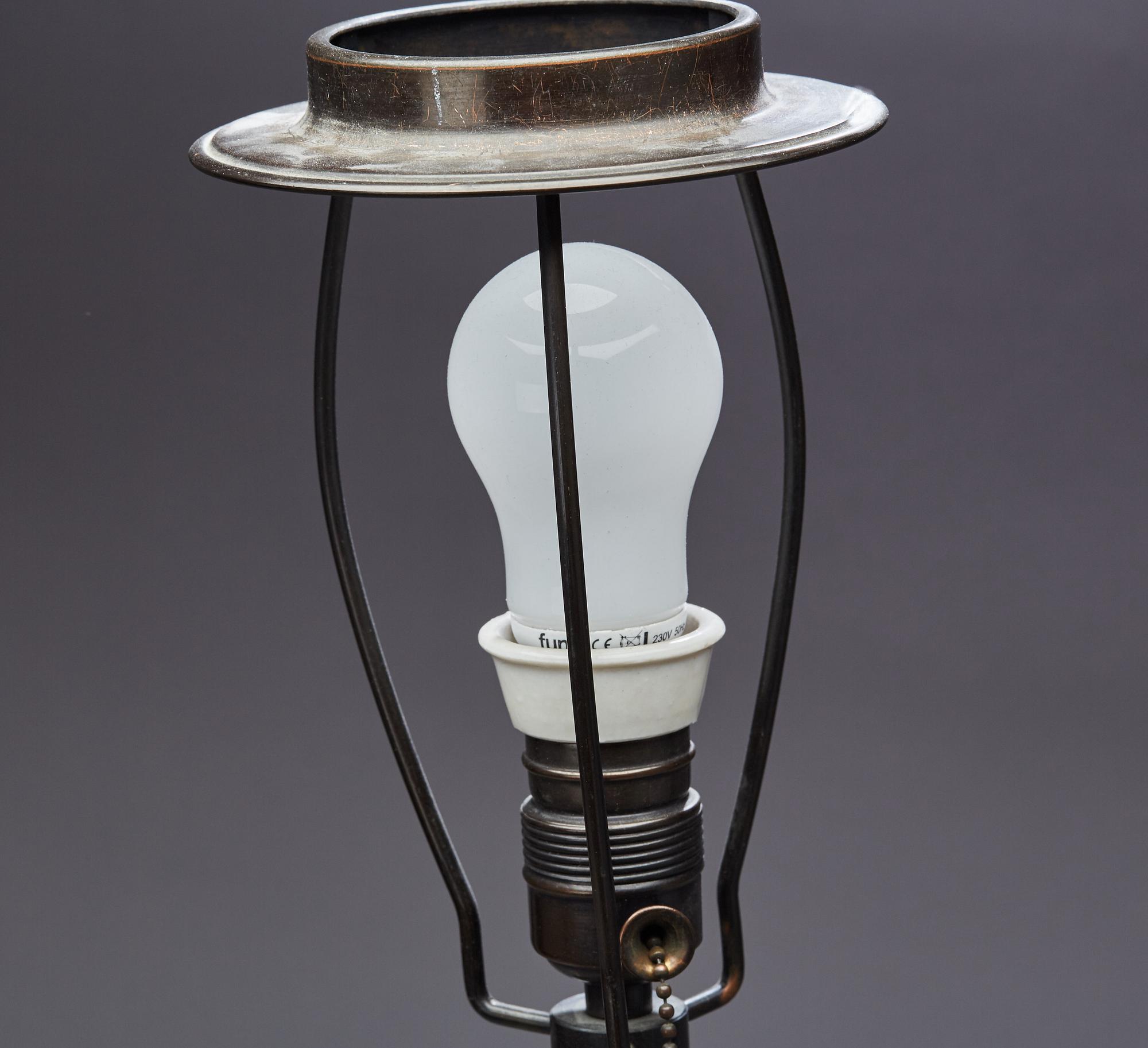 BORDSLAMPA, barockstil, 1900-talets mitt.
