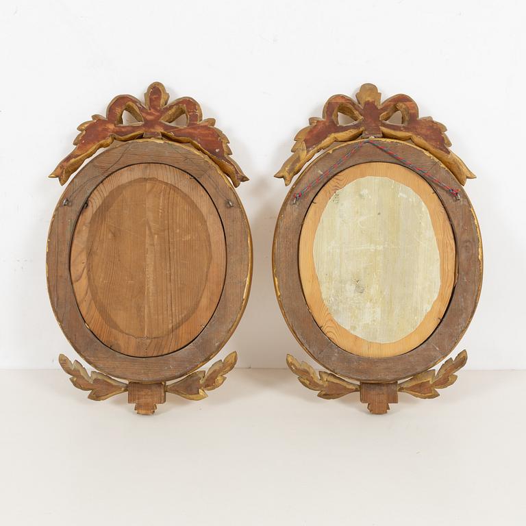 Speglar, ett par, gustaviansk stil, 1900-tal.