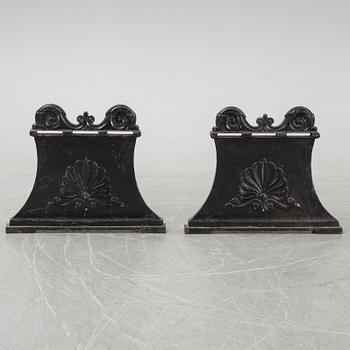 Folke Bensow, a set of 'Parkbänk No 1' cast iron gables, Näfveqvarns Bruk.