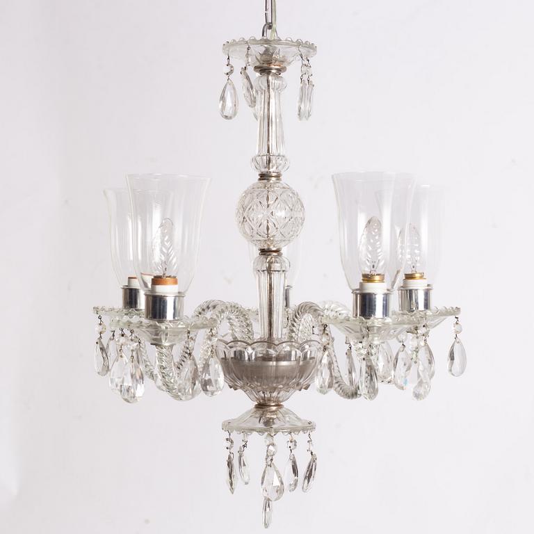 A chandelier, probably Bohemia, mid-20th century.