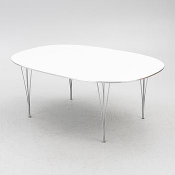 Bruno Mathsson, & Piet Hein, a dining table, 'Superellipse', Fritz Hansen, Denmark, 1988.