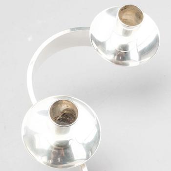LJUSSTAKE, försilvrad metall  m"Slingan", Josef Frank för Firma Svenskt Tenn.